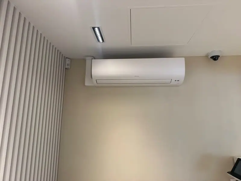 Wall-mounted indoor unit in a branch office